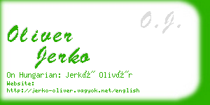 oliver jerko business card